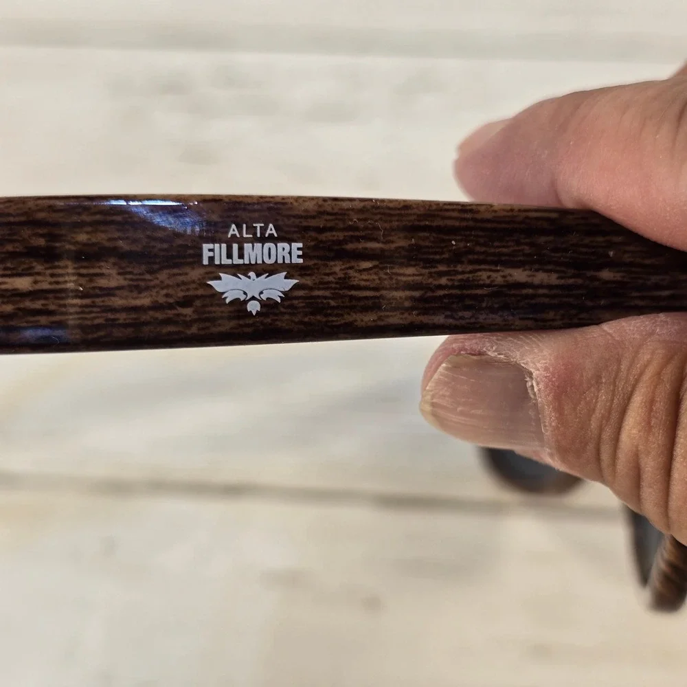 NEW Alta Fillmore Wood Grain Sunglasses Brown Wayfarer UV Protection 90807